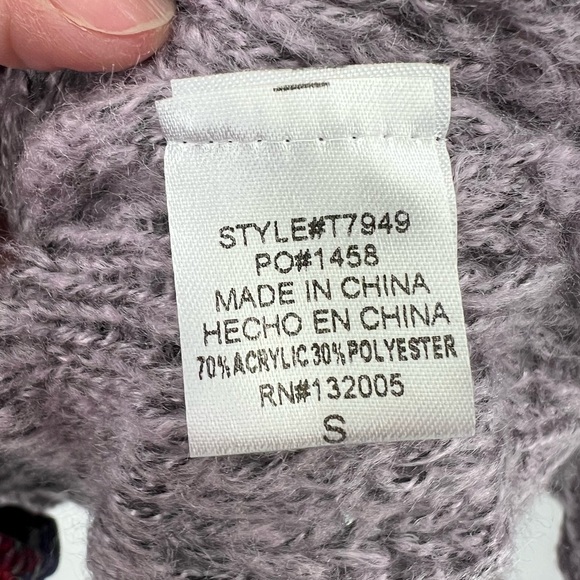 Entro purple lightweight bell sleeve knit sweater large lavender spring summer - Picture 7 of 7